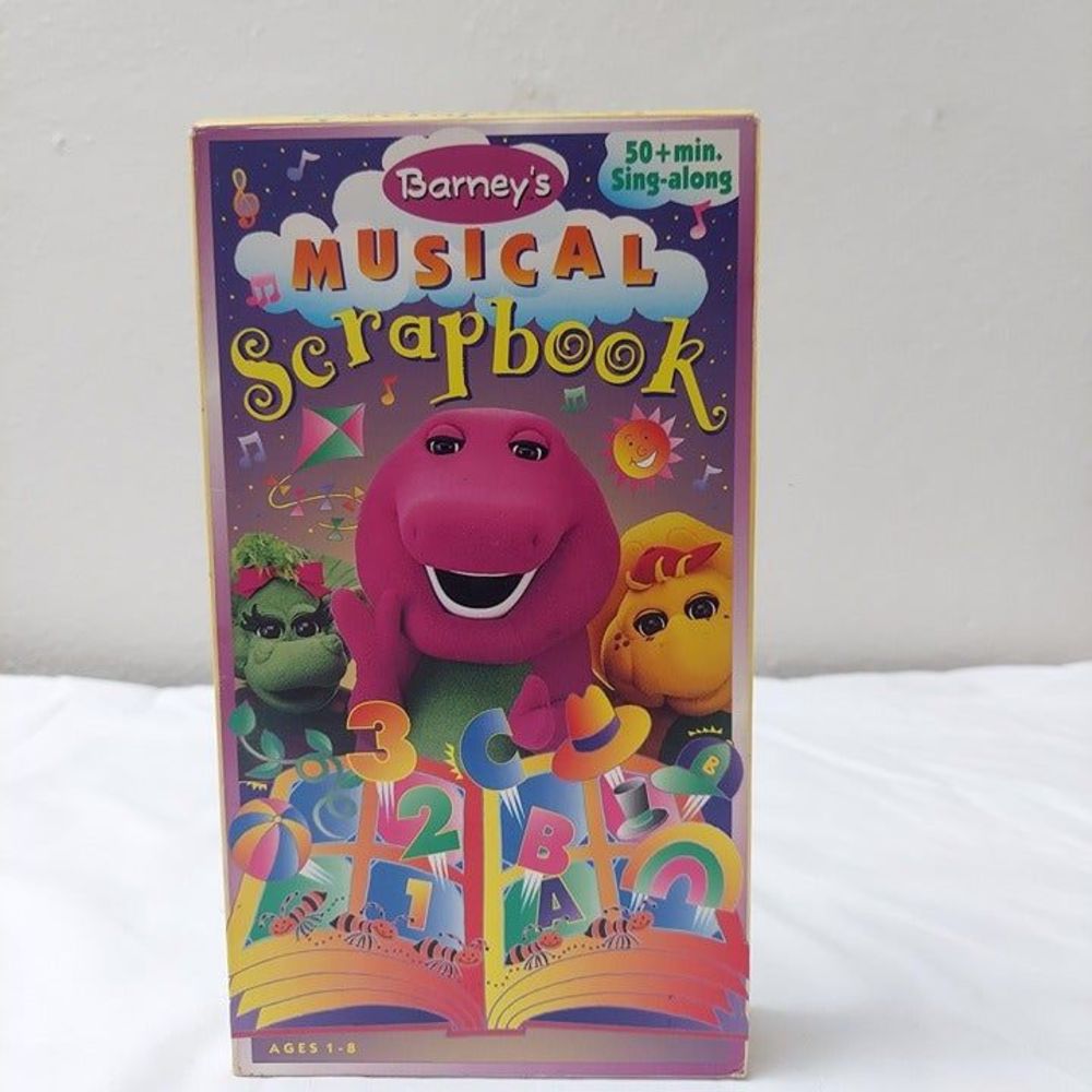 Barney & Friends - Barney's Musical Scrapbook 1997 VHS Vintage Kid Show PBS Kids